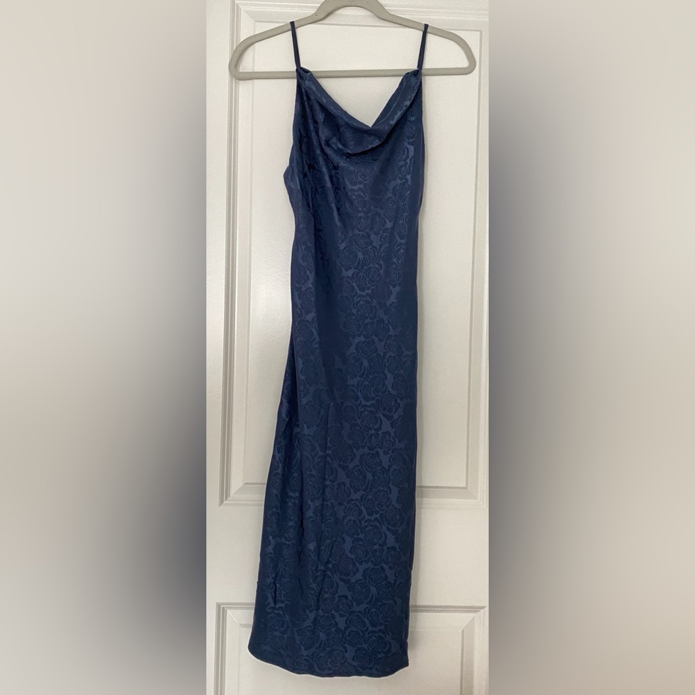 Lulus Dark Blue Floral Print Midi
